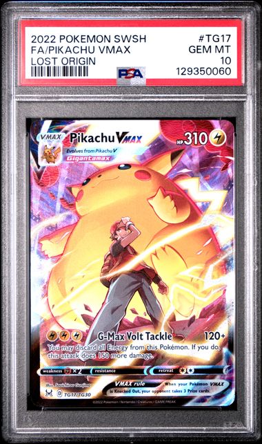 Pikachu VMAX Lost Origin TG17/TG30 PSA 10