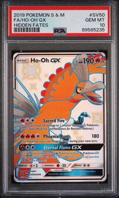 Pokemon: Ho-Oh GX Hidden Fates SV50/SV94 PSA 10 - Josh's Cards