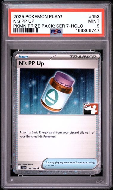N's PP UP Prize Pack Series 7 Holofoil 153/159 PSA 9