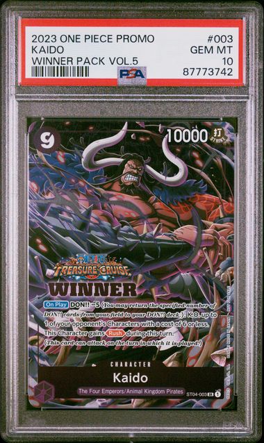 Kaido Winner Pack Vol.5 One Piece Promotional Cards ST04-003 PSA 10