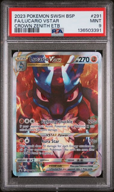 Lucario VSTAR SWSH Black Star Promos SWSH291 PSA 9