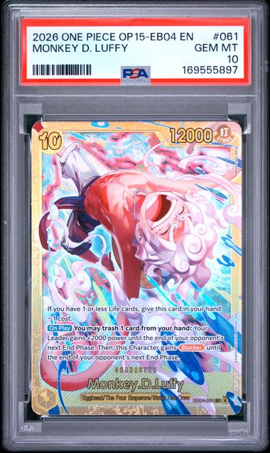 Monkey.D.Luffy OP15 Secret Adventure on Kami's Island EB04-061 PSA 10