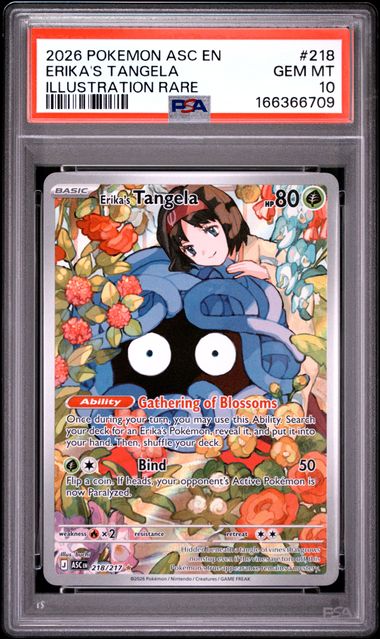 Erika's Tangela Illustration Rare ME Ascended Heroes 218/217 PSA 10