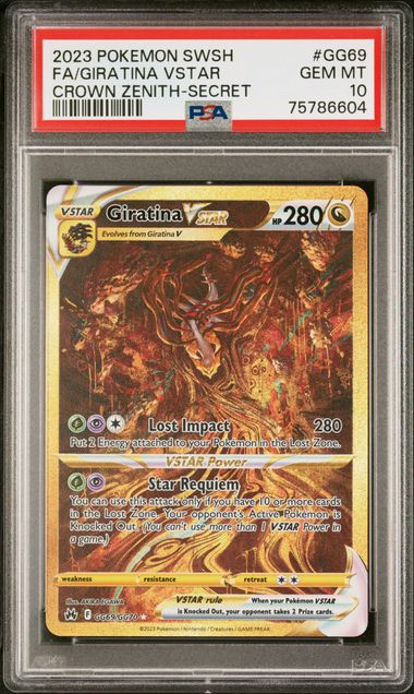 Giratina VSTAR Crown Zenith GG69/GG70 PSA 10