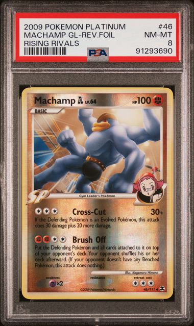 Pokemon: Machamp GL Reverse Holo Rising Rivals 46/111 PSA 8