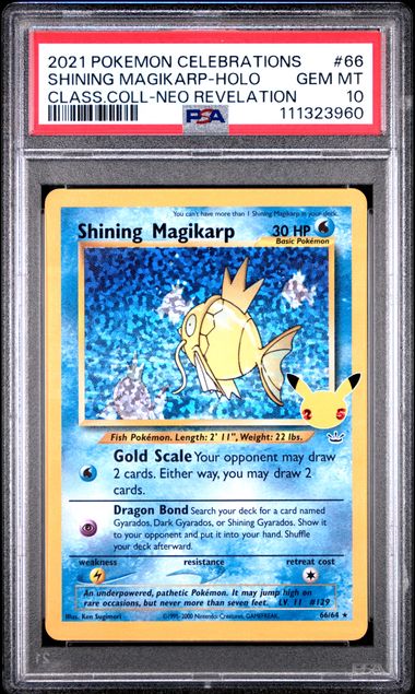 Shining Magikarp Celebrations Classic Collection 66/64 PSA10
