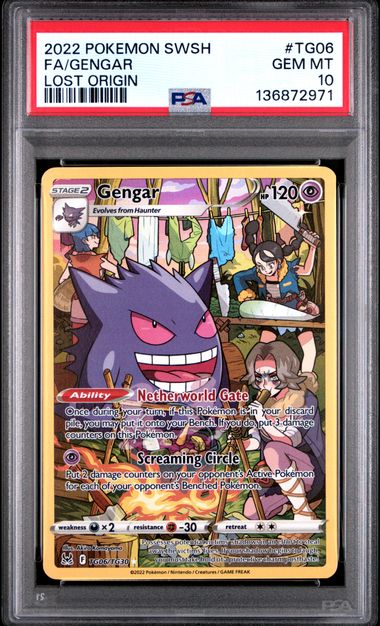 Gengar Lost Origin Trainer Gallery TG06/TG30 PSA 10