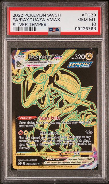 Rayquaza VMAX Secret Silver Tempest TG29/TG30 PSA 10