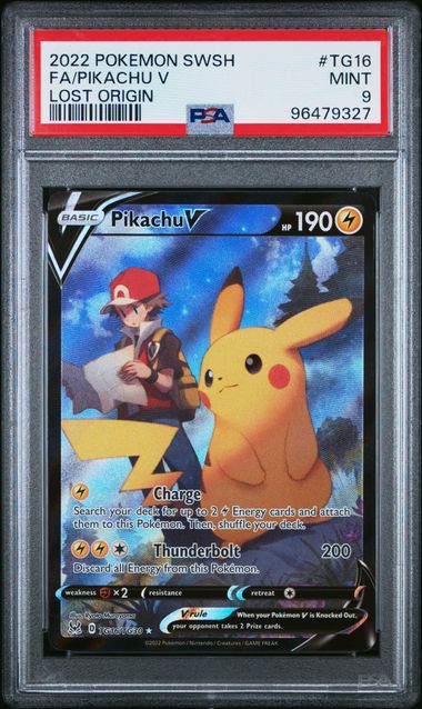 Pikachu V Lost Origin TG16/TG30 PSA 9