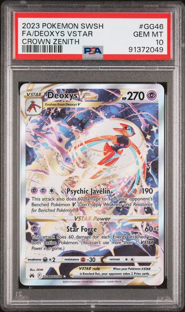 Pokemon: Deoxys VSTAR Crown Zenith GG46/GG70 PSA 10