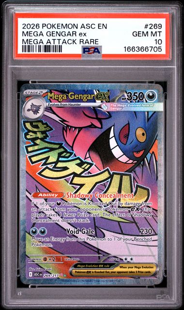 Mega Gengar Mega Attack Rare ME Ascended Heroes 269/217 PSA 10