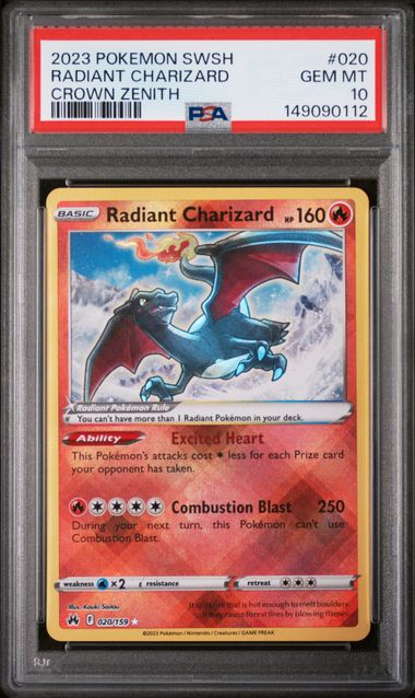 Radiant Charizard Crown Zenith 020/159 PSA 10