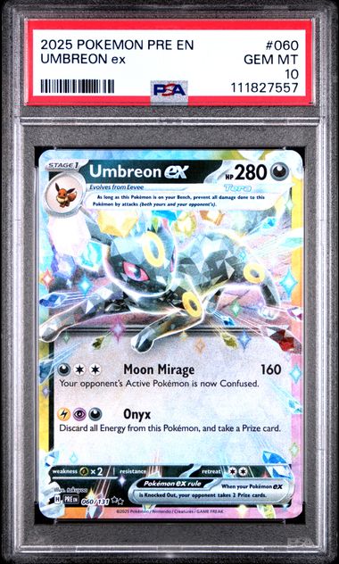 UMBREON EX PRISMATIC EVOLUTIONS 060/131 PSA 10
