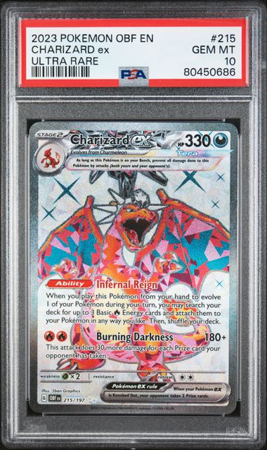 Charizard EX Obsidian Flames 215/197 PSA 10