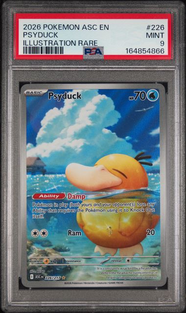 Psyduck Illustration Rare Ascended Heroes 226/217 PSA 9