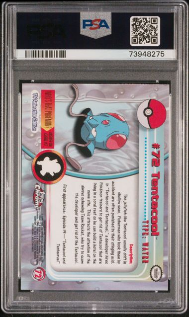 Tentacool Topps Chrome Series 1 72 PSA 10