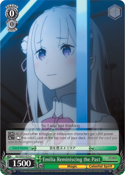Emilia Reminiscing the Past (Parallel Foil) (RZ/SE35-E25 C) - Re:ZERO: The Frozen Bond