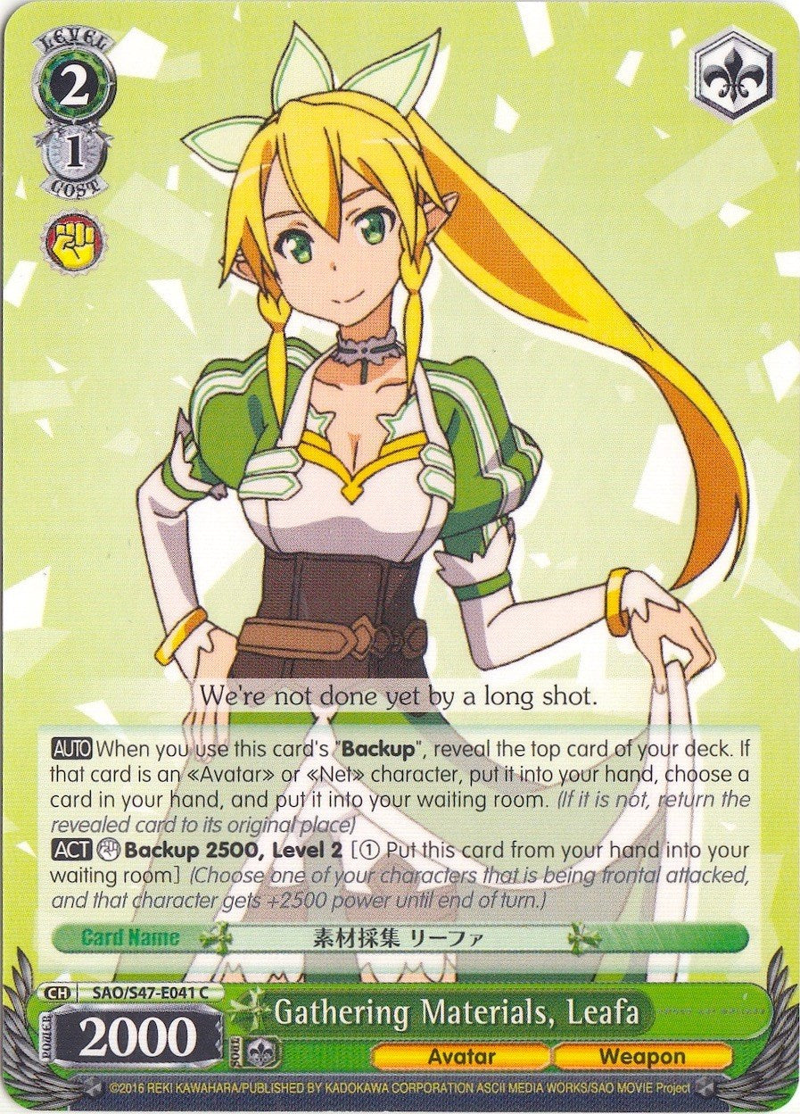 Gathering Materials, Leafa (SAO/S47-E041 C) - Sword Art Online Re: Edit