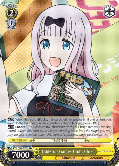 Tabletop Games Club, Chika (KGL/S79-TE06 TD) - Kaguya-sama: Love is War