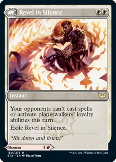 Flamescroll Celebrant // Revel in Silence (PRE-150S) - Strixhaven: School of Mages Promos Foil