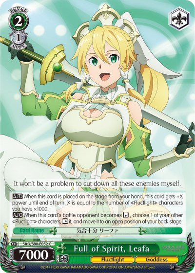 Full of Spirit, Leafa (SAO/S80-E052 C) - Sword Art Online -Alicization- Vol.2