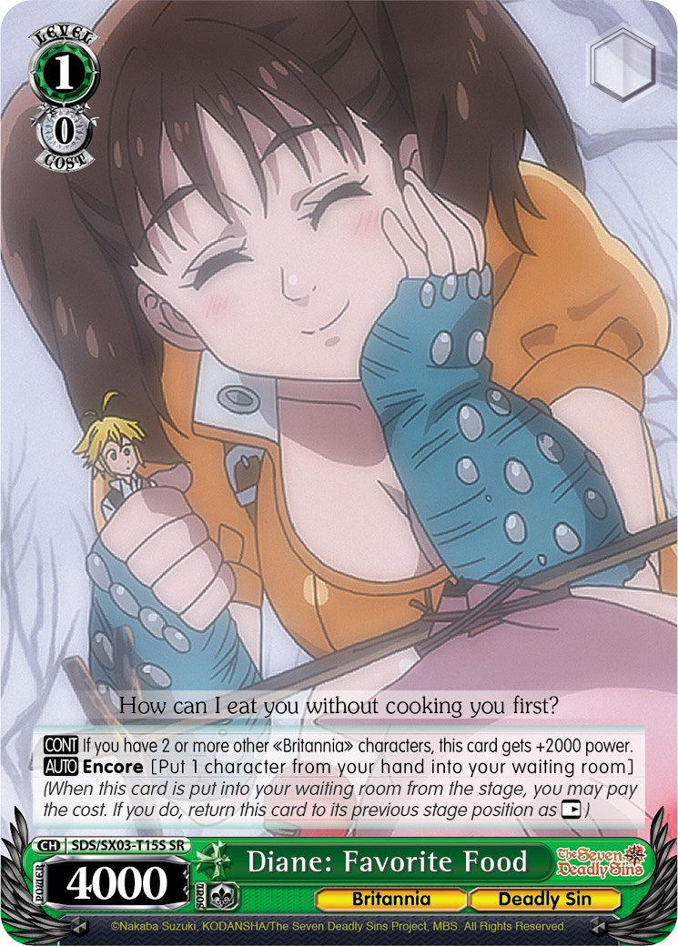 Diane: Favorite Food (SR) (SDS/SX03-T15S SR) - The Seven Deadly Sins