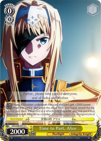 Time to Part, Alice (SAO/S80-E013 U) - Sword Art Online -Alicization- Vol.2