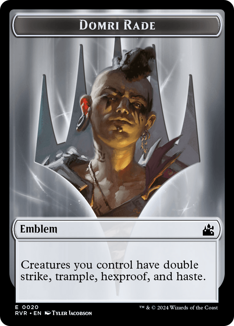 Goblin (0008) // Emblem - Domri Rade Double-Sided Token [Ravnica Remastered Tokens] - Josh's Cards