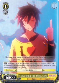 Divulging the Trick, Sora (NGL/S58-E013 C) - No Game No Life