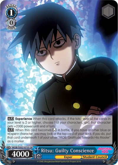 Ritsu: Guilty Conscience (SR) (MOB/SX02-075S SR) - Mob Psycho 100