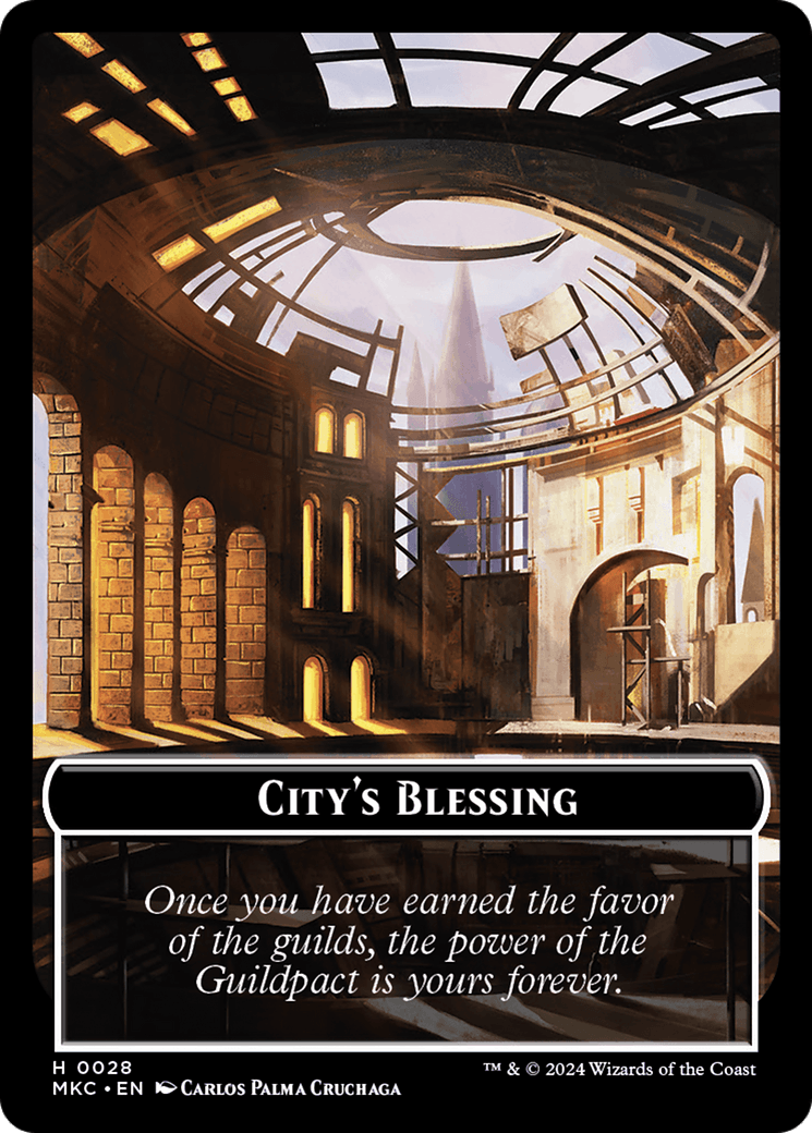 City's Blessing // Zombie Double-Sided Token [Murders at Karlov Manor Commander Tokens] - Josh's Cards