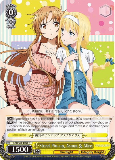 Street Pin-up, Asuna & Alice (SAO/S80-E008 R) - Sword Art Online -Alicization- Vol.2
