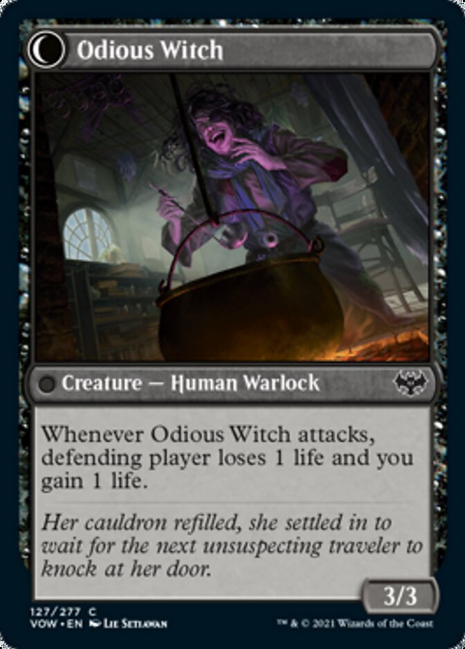 Ragged Recluse // Odious Witch (VOW-127) - Innistrad: Crimson Vow: (Double Faced Transform)