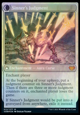 Faithbound Judge // Sinner's Judgment (PRE-012) - Innistrad: Crimson Vow Promos: (Double Faced Transform) Foil