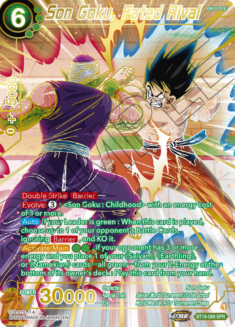 Son Goku, Fated Rival (SPR) (BT18-069) [Dawn of the Z-Legends]