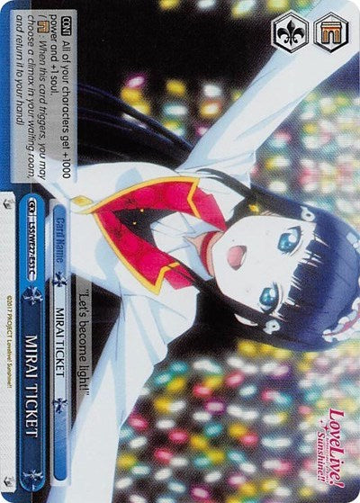 MIRAI TICKET (Blue) (Parallel Foil) (LSS/WE27-E53 C) - Love Live! Sunshine!! Extra Booster