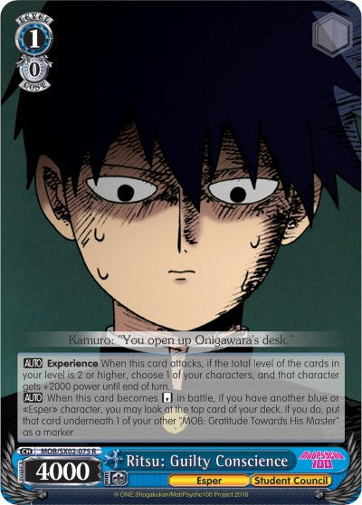 Ritsu: Guilty Conscience (MOB/SX02-075 R) - Mob Psycho 100