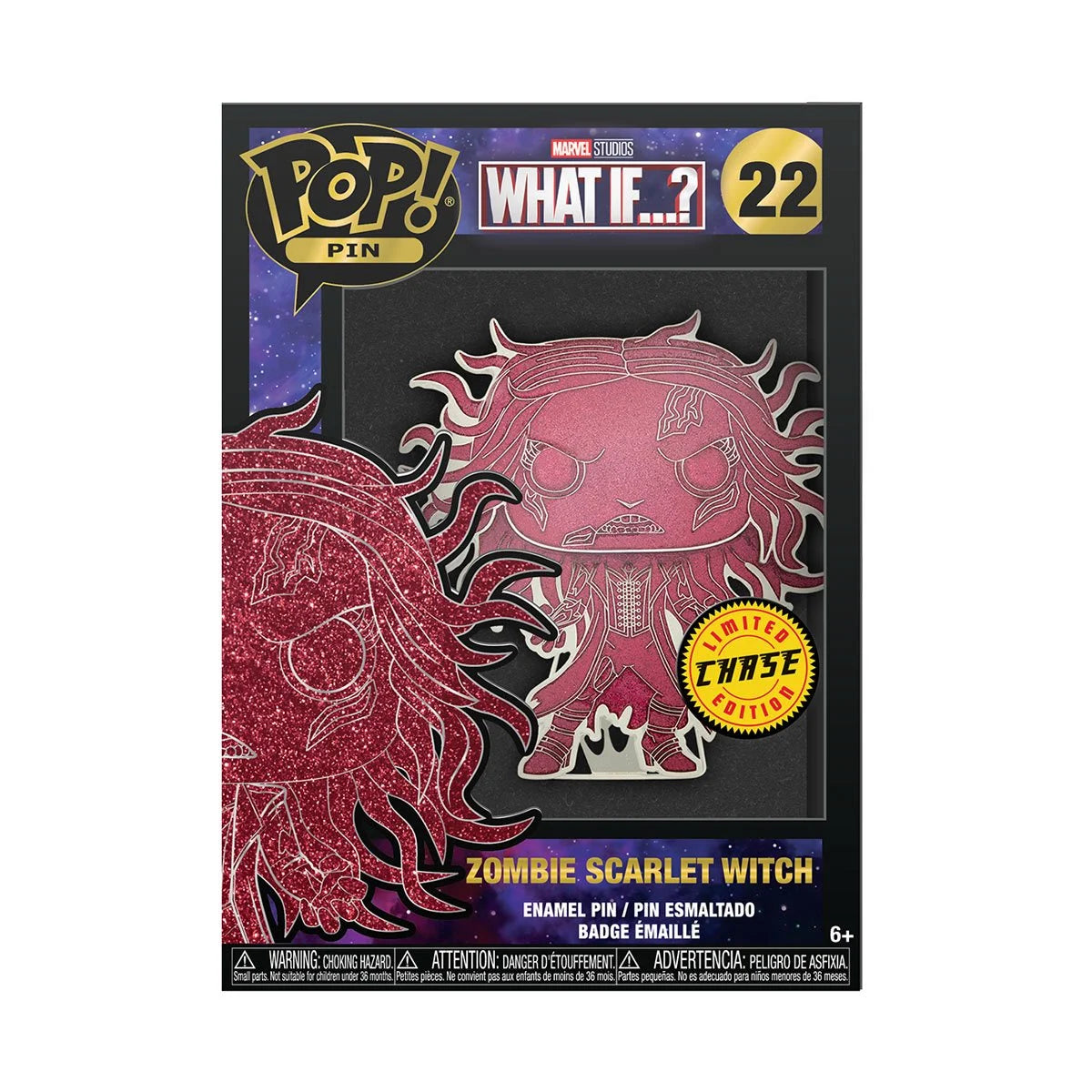 Funko Pin: Marvel's What If Zombie Scarlet Witch Glow-in-the-Dark