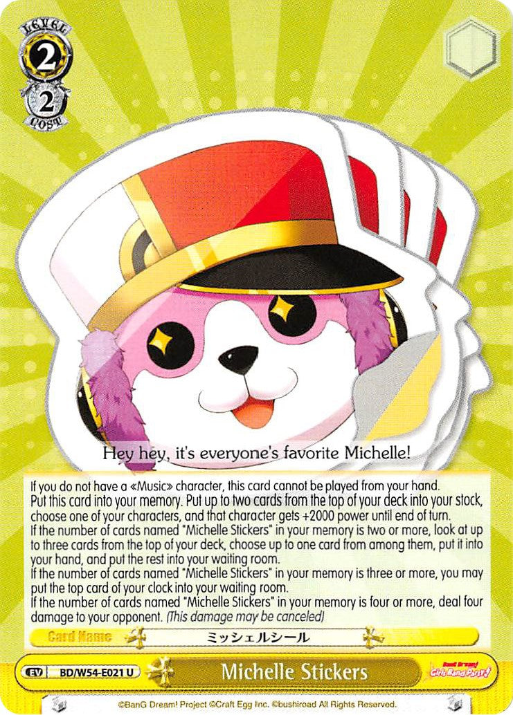 Michelle Stickers (BD/W54-E021 U) - BanG Dream! Girls Band Party!