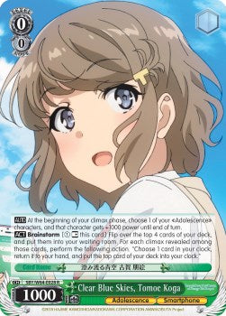 Clear Blue Skies, Tomoe Koga (SBY/W64-E028 R) - Rascal Does Not Dream of Bunny Girl Senpai
