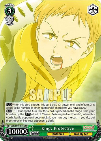 King: Protective (SR) (SDS/SX05-035S SR) - The Seven Deadly Sins: Revival of The Commandments