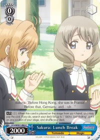 Sakura: Lunch Break (CCS/WX01-086 U) - Cardcaptor Sakura: Clear Card