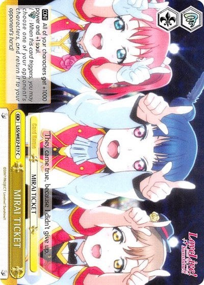 MIRAI TICKET (Yellow) (LSS/WE27-E17 C) - Love Live! Sunshine!! Extra Booster