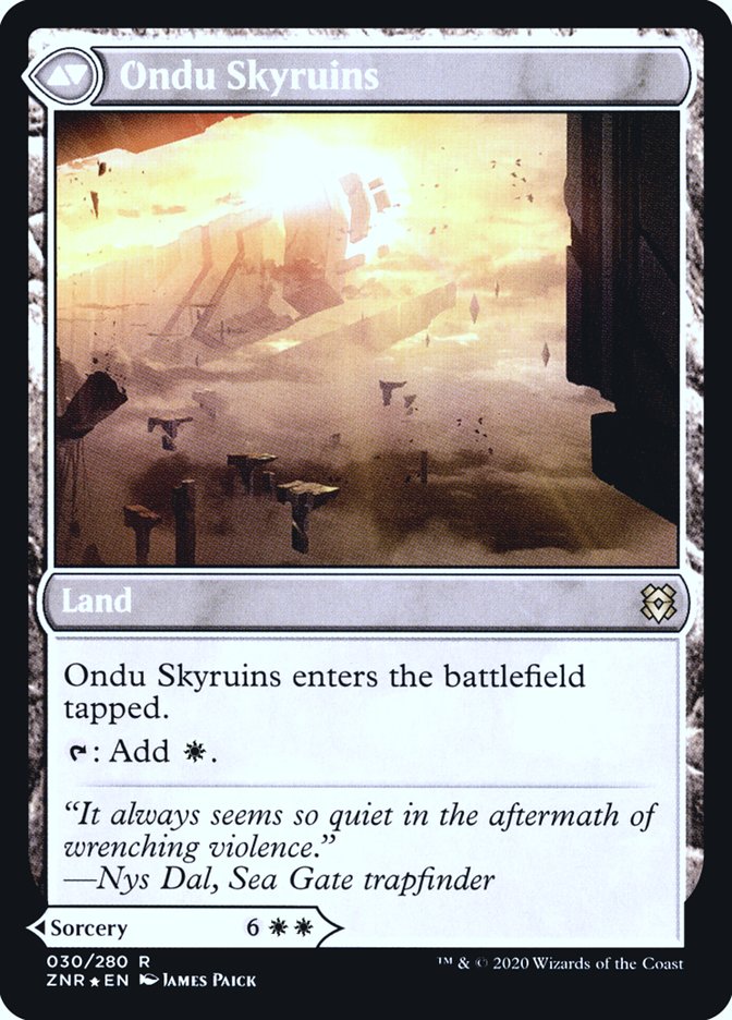 Ondu Inversion // Ondu Skyruins (PRE-30S) - Zendikar Rising Promos Foil