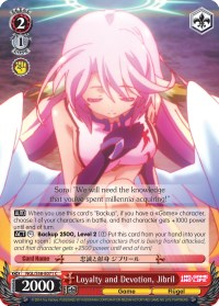 Loyalty and Devotion, Jibril (NGL/S58-E071 C) - No Game No Life