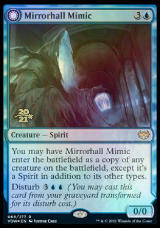 Mirrorhall Mimic // Ghastly Mimicry (PRE-068) - Innistrad: Crimson Vow Promos: (Double Faced Transform) Foil