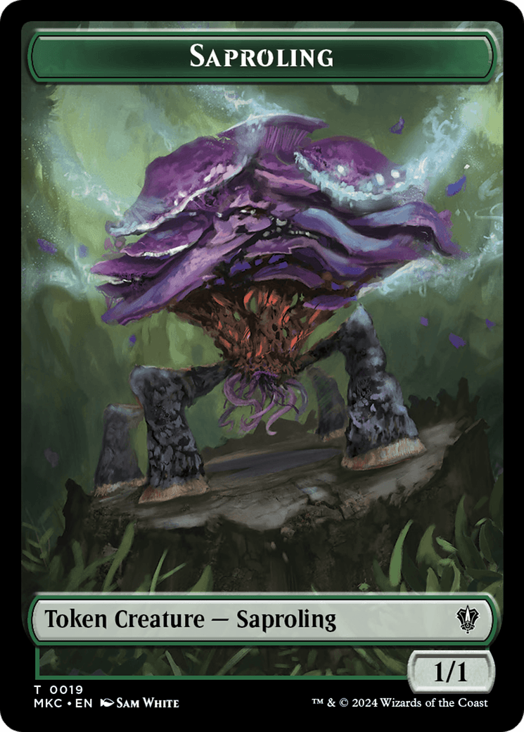 Saproling // Morph Double-Sided Token [Murders at Karlov Manor Commander Tokens] - Josh's Cards