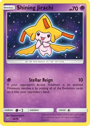 Pokemon: Shining Jirachi Shining Legends 42/73 - Near Mint