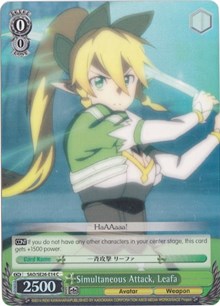 Simultaneous Attack, Leafa (Parallel Foil) (SAO/SE26-E14 C) - Sword Art Online II Vol.2