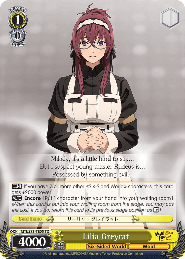 Lilia Greyrat (MTI/S83-TE05 TD) - Mushoku Tensei: Jobless Reincarnation